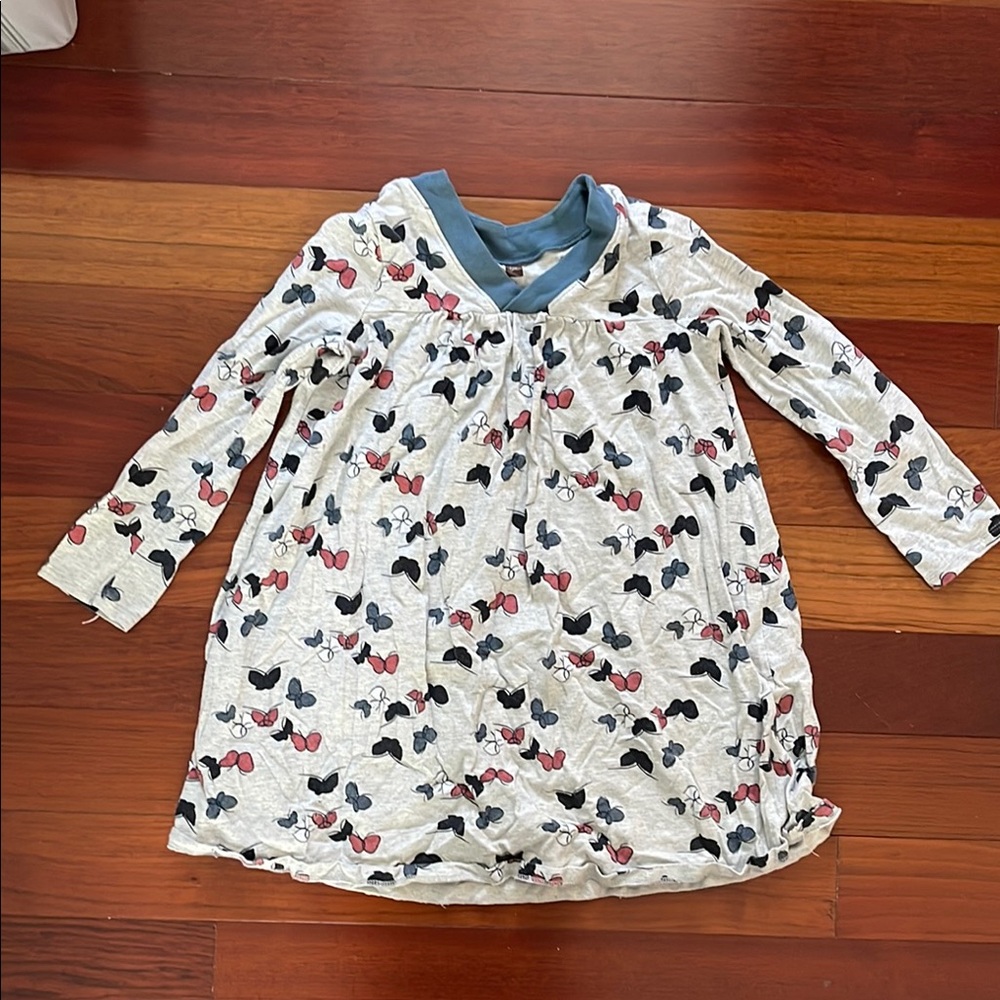 Tea Collection White Casual Dress with Playful Mickey Mouse Print